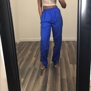 Rare vintage electric blue windbreaker joggers